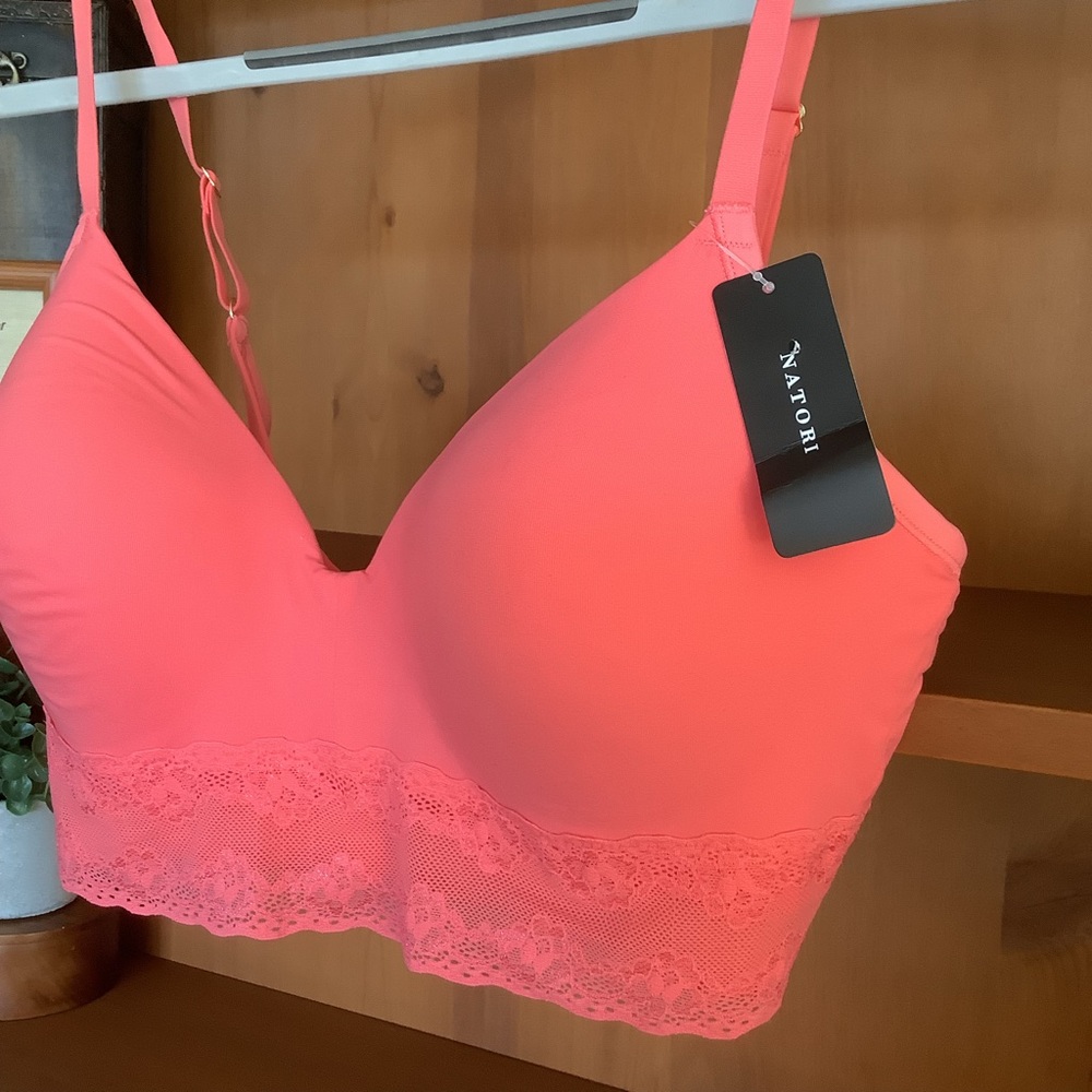 NWT Natori Bliss Perfection Contour Soft Cup Bra in Sunrise (Coral) Size 32DDD - Picture 4 of 12